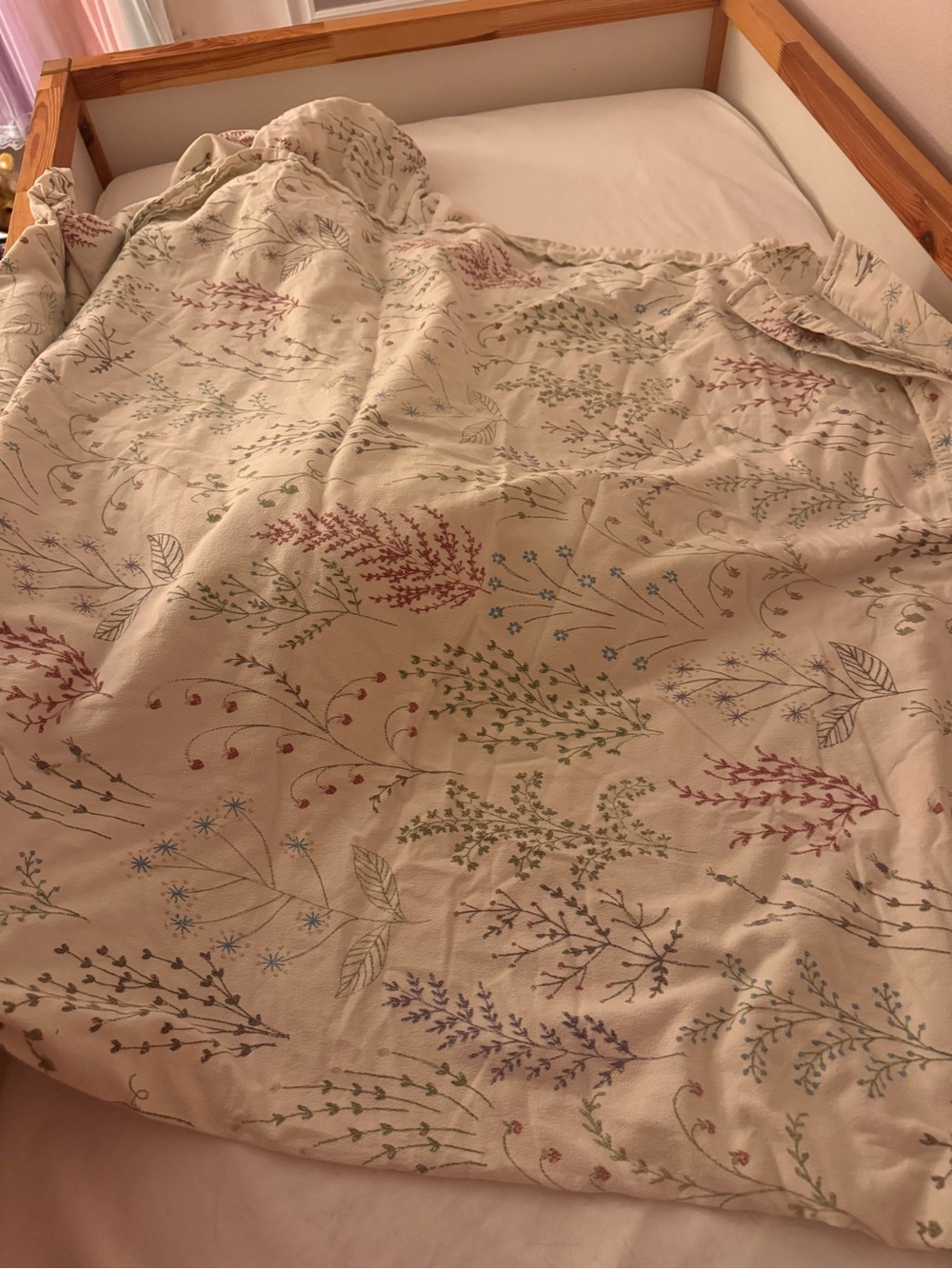 L.L. Bean flannel Botanical Floral Percale Sheet Collection queen - Picture 10 of 14